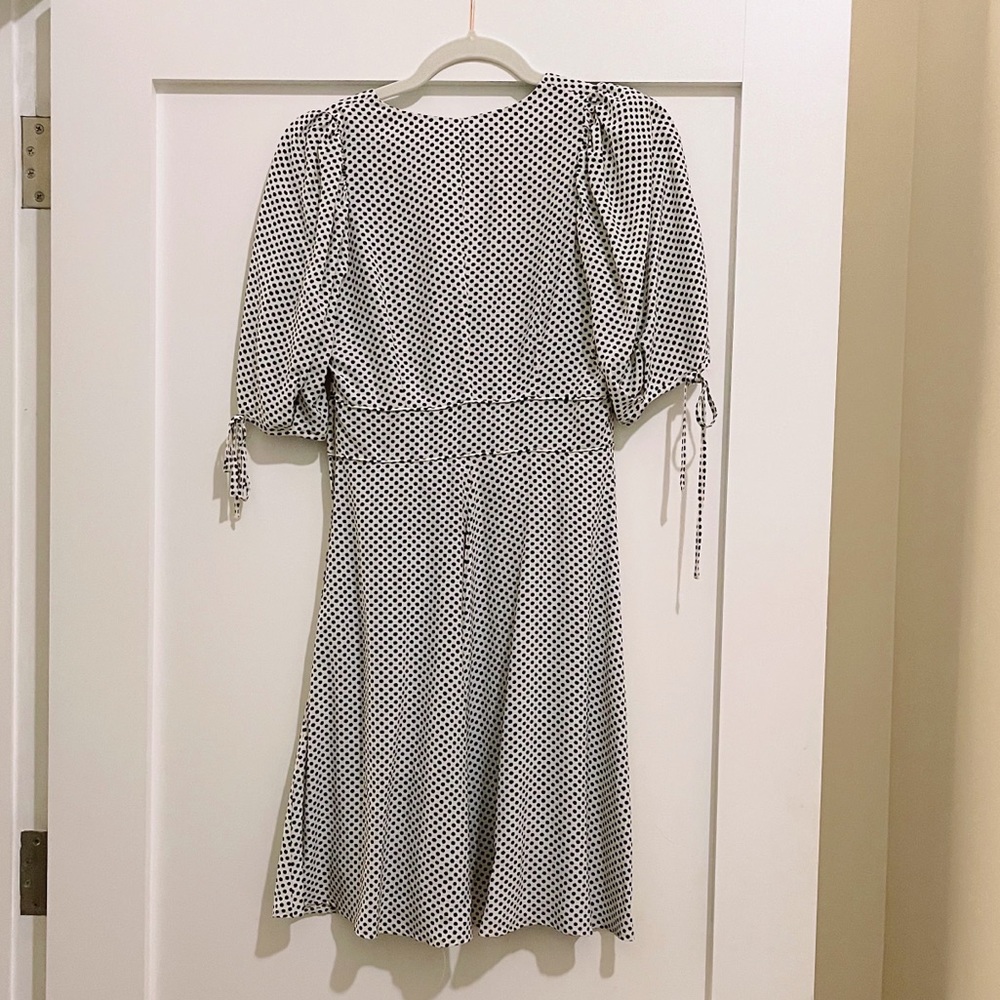 Polka Dot Bow Tie Mini Dress - Picture 3 of 4